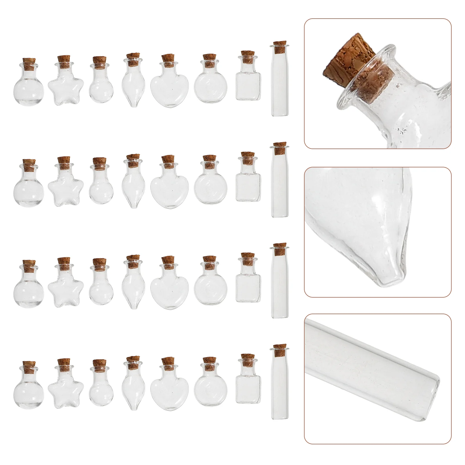 48 Pcs Mini Glass Bottle Vials Miniature Bottles Little Small with Plug Cork DIY
48 Pcs Mini Glass Bottle Vials Miniature Bottles Little Small with Plug Cork DIY