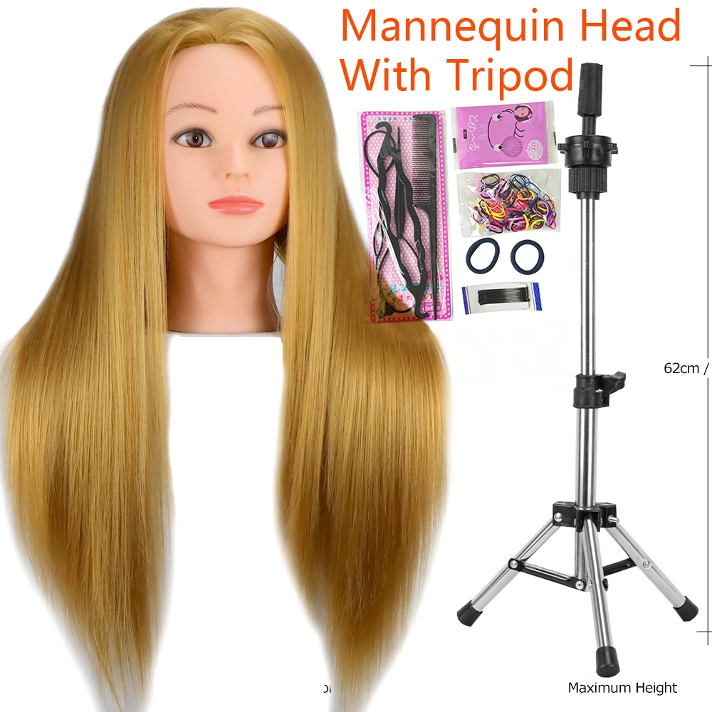 Mannequin Head 100% Synthetic Hair Hairdresser Training Head With Tripod Manikin Cosmetology Doll Head For Braiding Styling
Mannequin Head 100% Synthetic Hair Hairdresser Training Head With Tripod Manikin Cosmetology Doll Head For Braiding Styling