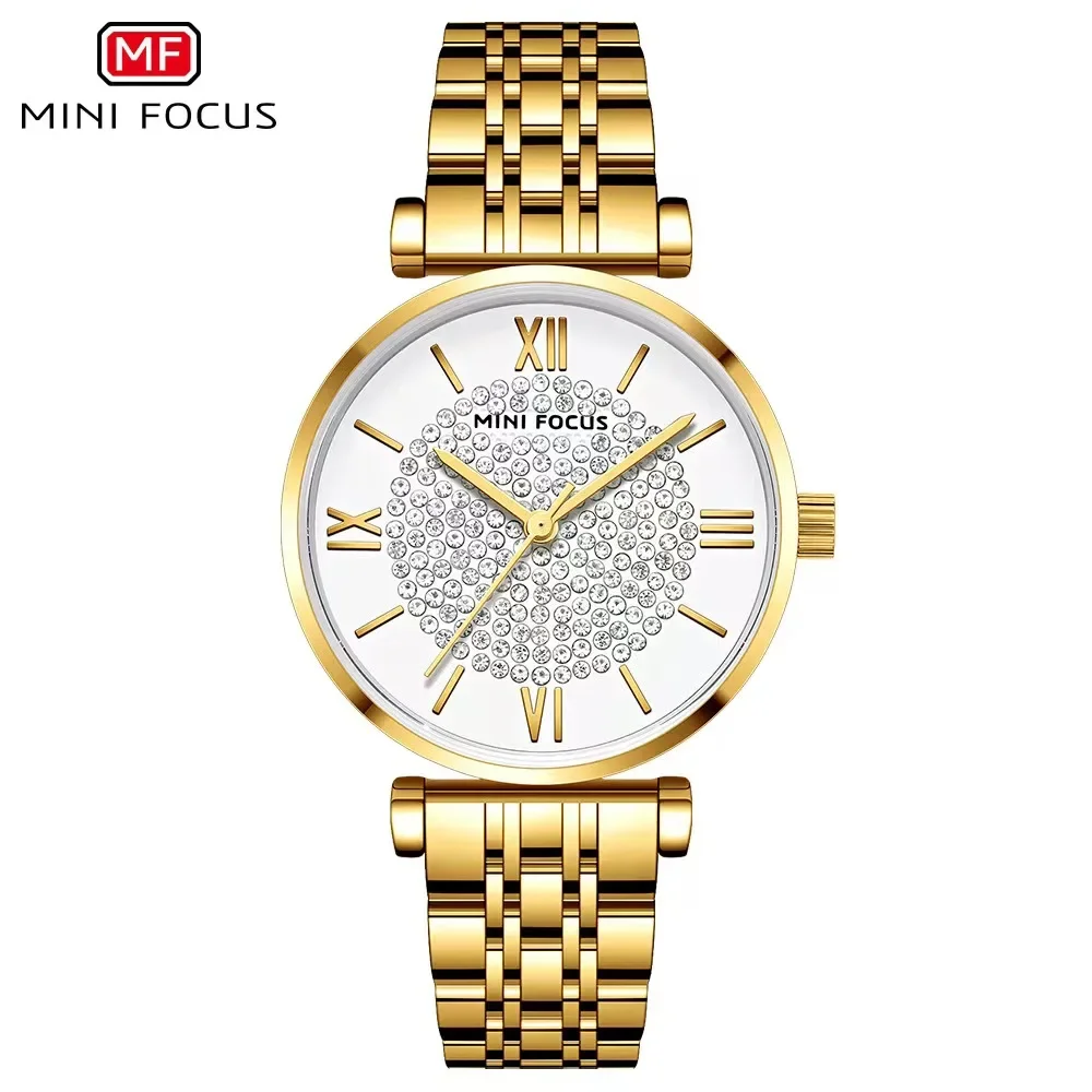 MINI FOCUS 0334L Ladies Blue Wristwatch Women Rhinestone Full Diamond Watches Brand Waterproof Quartz Female Clock
MINI FOCUS 0334L Ladies Blue Wristwatch Women Rhinestone Full Diamond Watches Brand Waterproof Quartz Female Clock