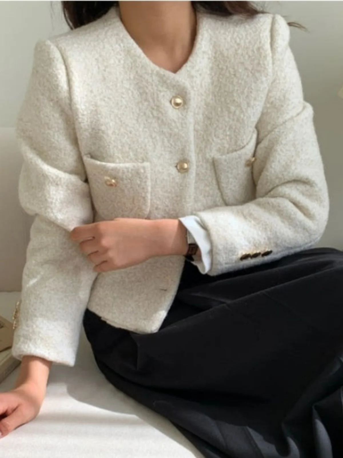 Ele ort шерстяной Jaet женский корейский весенний новый кардиган для похудения, стильный топ для поездок на работу, большие размеры
Ele ort шерстяной Jaet женский корейский весенний новый кардиган для похудения, стильный топ для поездок на работу, большие размеры