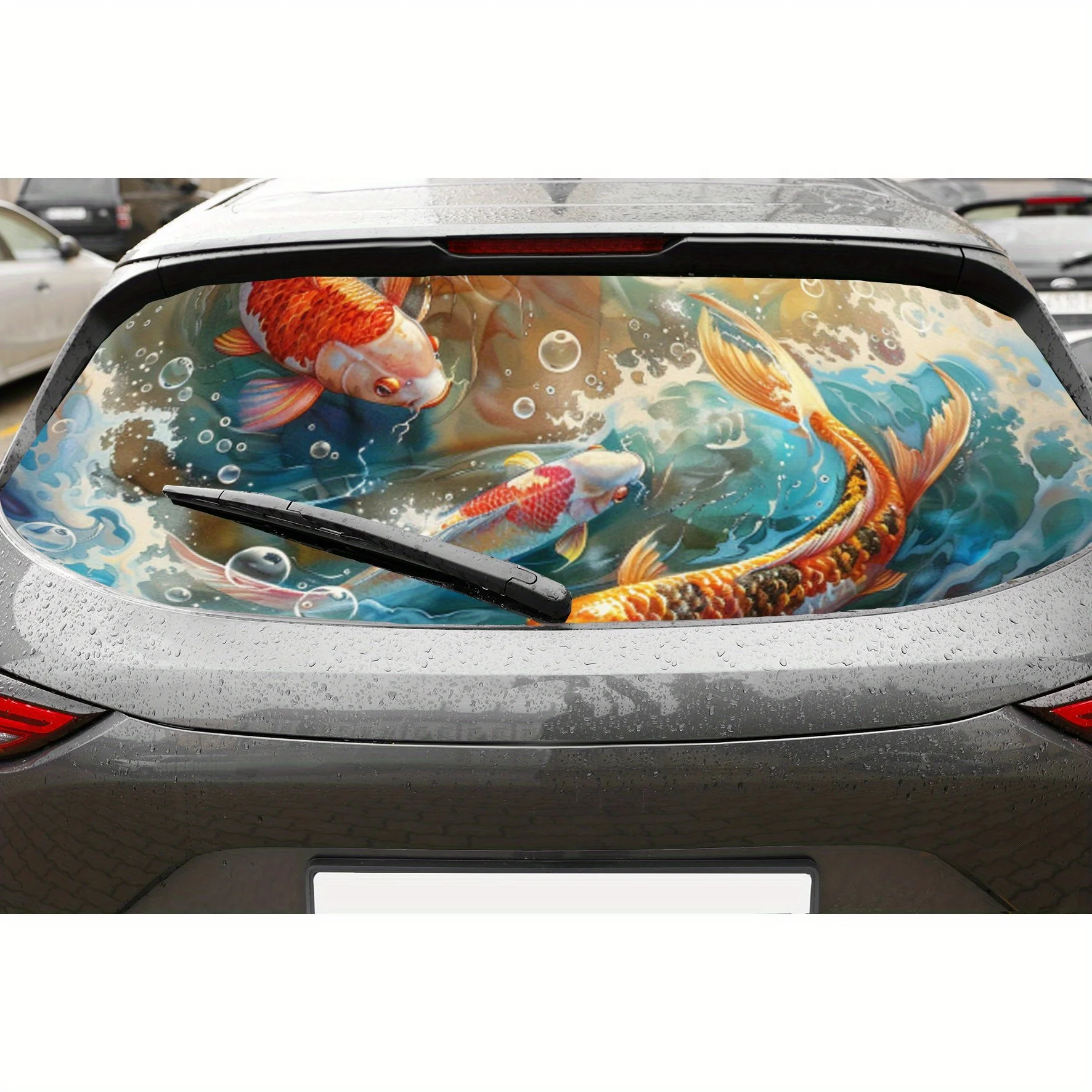 Японская рыба кои, хирургические волны, принт, наклейка на заднее лобовое стекло автомобиля, окно грузовика, прозрачная перфорированная виниловая пленка на заднее окно, декабрь 
Японская рыба кои, хирургические волны, принт, наклейка на заднее лобовое стекло автомобиля, окно грузовика, прозрачная перфорированная виниловая пленка на заднее окно, декабрь