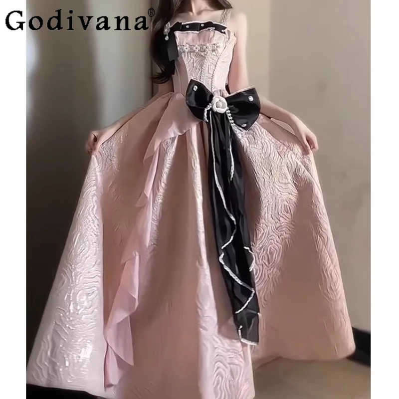 Black Pink Lolita Evening Dress Women's Luxury Ceremony Suspender Princess Dress Female Cosplay Carnival Uniform Dress
Black Pink Lolita Evening Dress Women's Luxury Ceremony Suspender Princess Dress Female Cosplay Carnival Uniform Dress