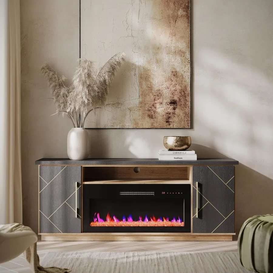 68 Fireplace TV Stand for TVs Up to 75 in Espresso Black with Built-in 36 Electric Fireplace Heater Elegant Storage Media Conso
68 Fireplace TV Stand for TVs Up to 75 in Espresso Black with Built-in 36 Electric Fireplace Heater Elegant Storage Media Conso