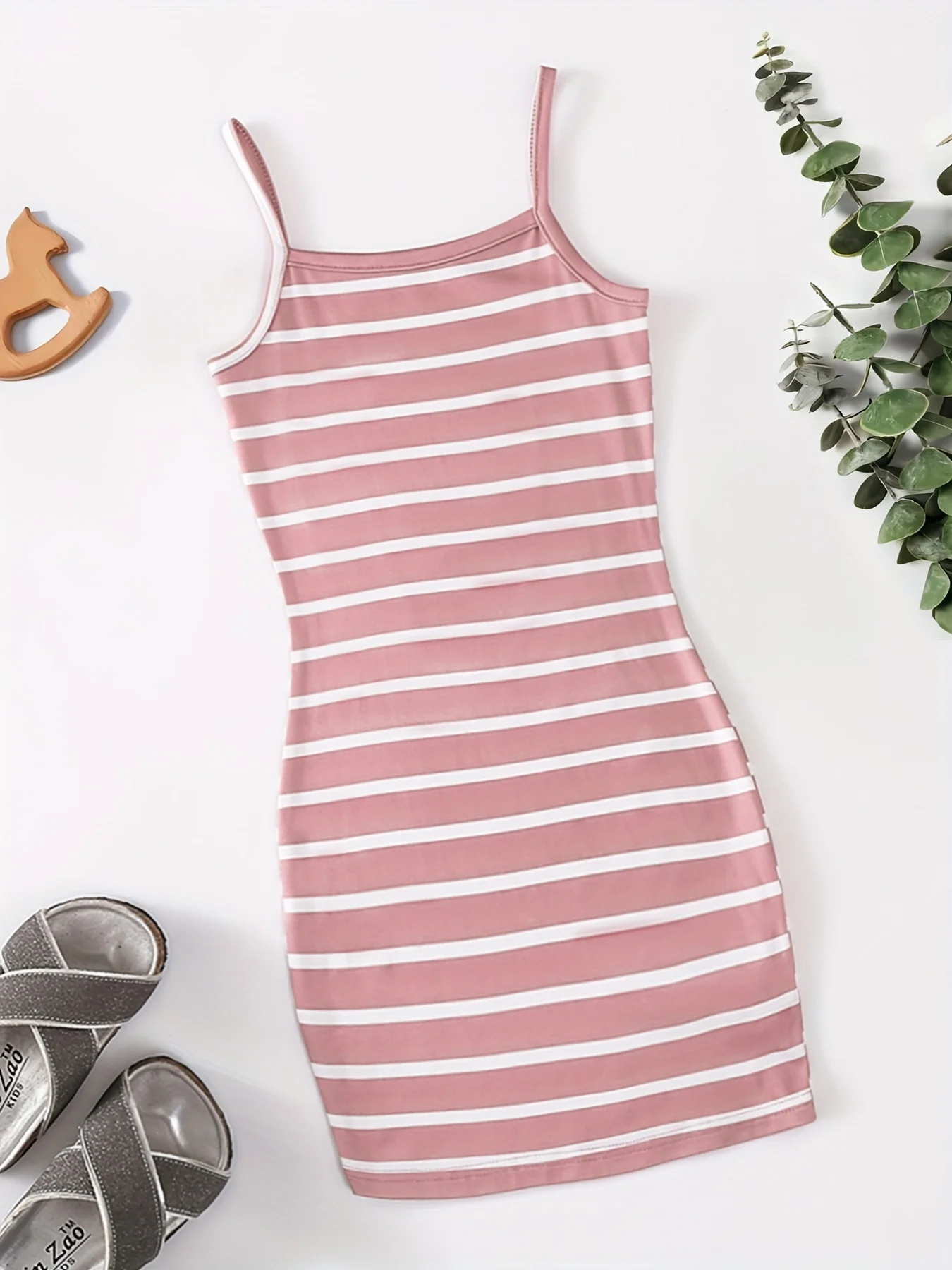 Summer Girls' Dress Striped Waist Slimming Slim Fit Skirt Wrapped Hip Skirt Children's Suspended Dress Summer Dress
Summer Girls' Dress Striped Waist Slimming Slim Fit Skirt Wrapped Hip Skirt Children's Suspended Dress Summer Dress