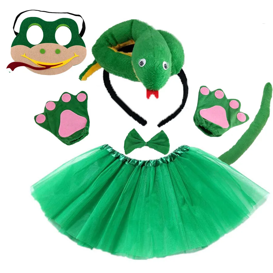 Green Snake Costume for Adult Children Girls Ears Headband Bowtie Skirt Tutu Tail Accessories Birthday Party Halloween
Green Snake Costume for Adult Children Girls Ears Headband Bowtie Skirt Tutu Tail Accessories Birthday Party Halloween