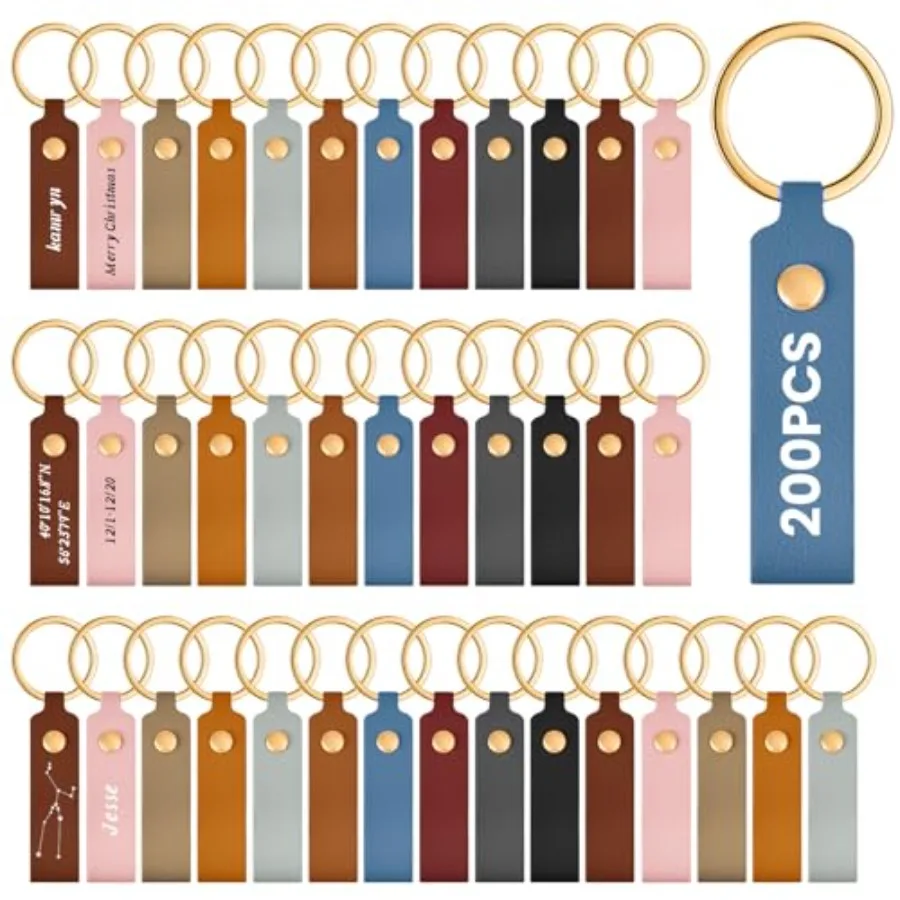PU Leather Keycha Blanks Bulk Laser Engravg Blanks Keycha Kit with Key Rgs for DIY Key Chas Craft
PU Leather Keycha Blanks Bulk Laser Engravg Blanks Keycha Kit with Key Rgs for DIY Key Chas Craft