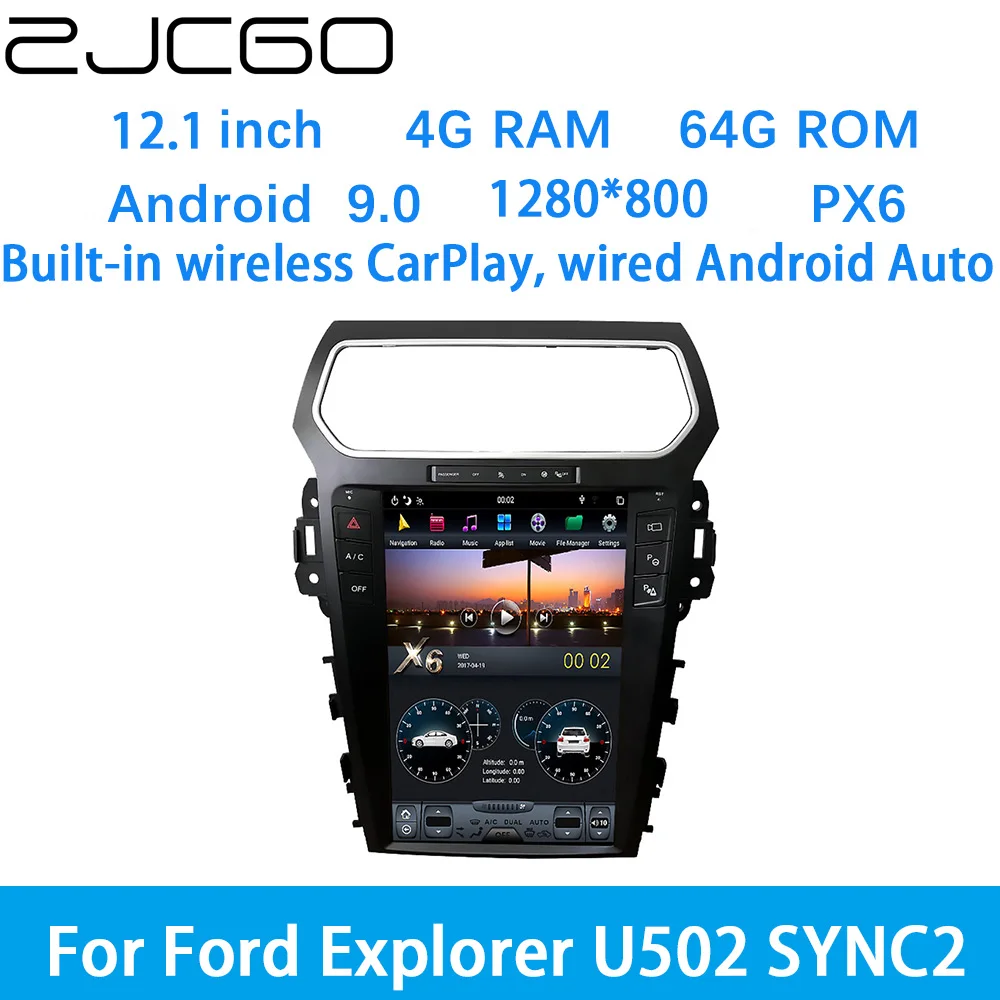 Автомобильный мультимедийный плеер ZJCGO, стерео, GPS, DVD, радио, навигация, Android, экранная система для Ford Explorer U502 SYNC2 2011 ~ 2019
Автомобильный мультимедийный плеер ZJCGO, стерео, GPS, DVD, радио, навигация, Android, экранная система для Ford Explorer U502 SYNC2 2011 ~ 2019