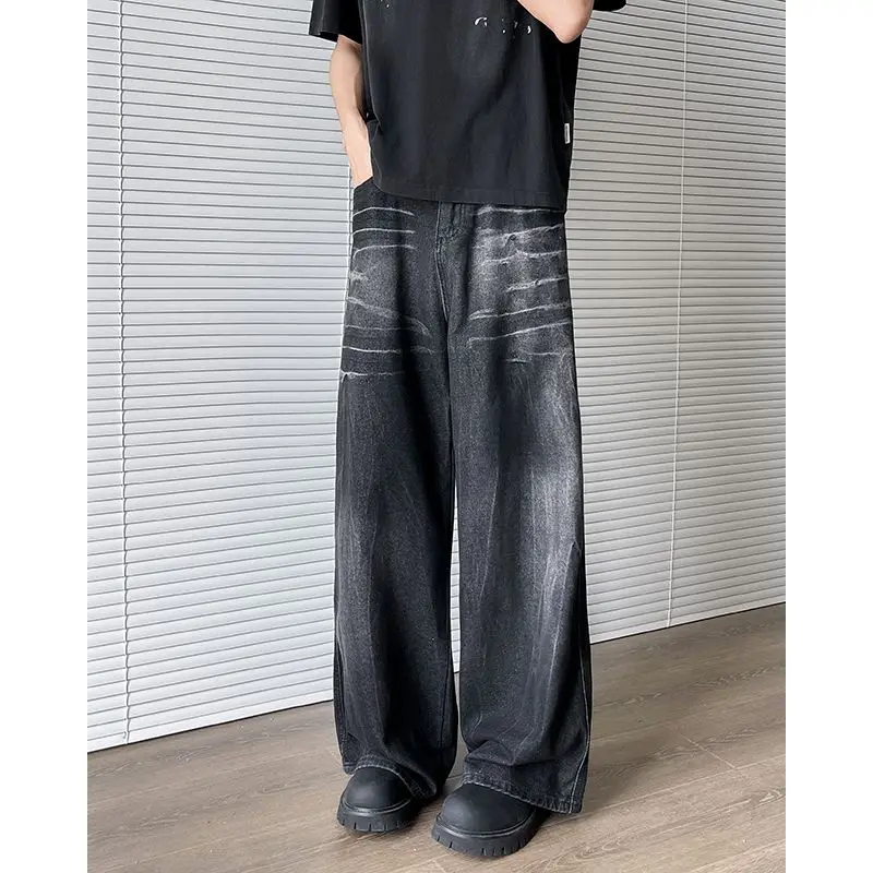 Lightning Pattern Men's Jeans Casual Loose Straight Leg Long Pants Spring Summer High Street American Style Couple's Fashion
Lightning Pattern Men's Jeans Casual Loose Straight Leg Long Pants Spring Summer High Street American Style Couple's Fashion