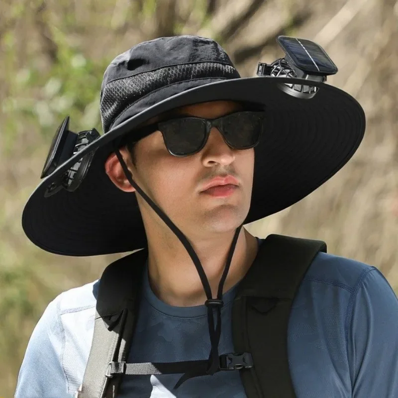 New Men's Fashion Wide Brim Solar Fan Hat UPF50+ Sun Protection with Dual Power (Solar USB) Adjustable Outdoor Beach Fishing Hat
New Men's Fashion Wide Brim Solar Fan Hat UPF50+ Sun Protection with Dual Power (Solar USB) Adjustable Outdoor Beach Fishing Hat
