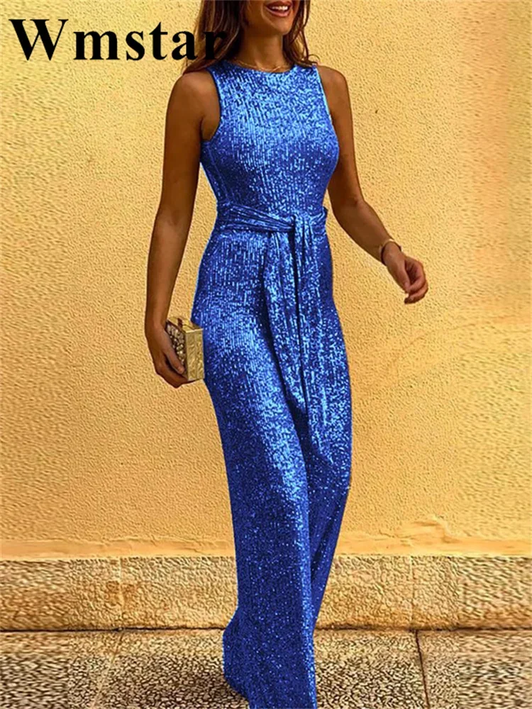 Wmstar Personalized Sequin Silver Dot Jumpsuit Office Lady Backless Party Women Fashion Round Neck Sleeveless Romper Clothing
Wmstar Personalized Sequin Silver Dot Jumpsuit Office Lady Backless Party Women Fashion Round Neck Sleeveless Romper Clothing