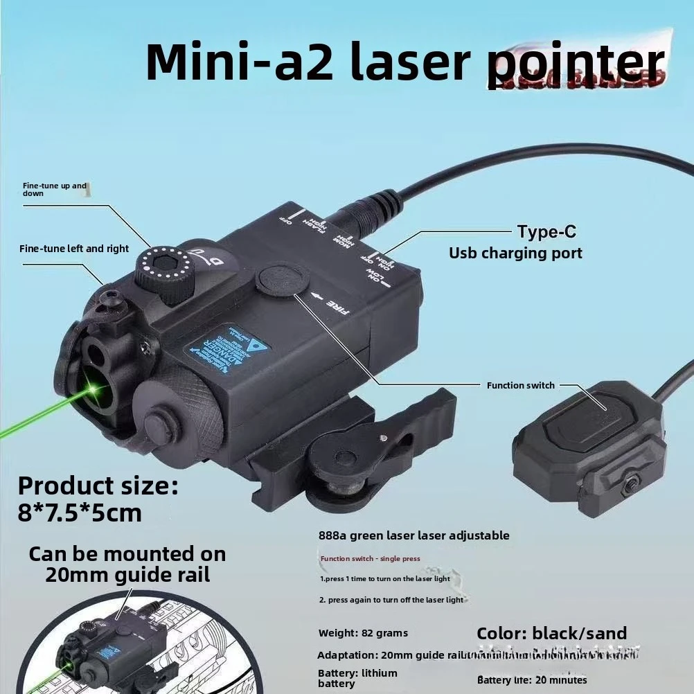 MINI-A2 PEQ15 Laser & IR Tactical Light - 20MM Picatinny Rail Mount, Red/Green Sight for M300/M600
MINI-A2 PEQ15 Laser & IR Tactical Light - 20MM Picatinny Rail Mount, Red/Green Sight for M300/M600