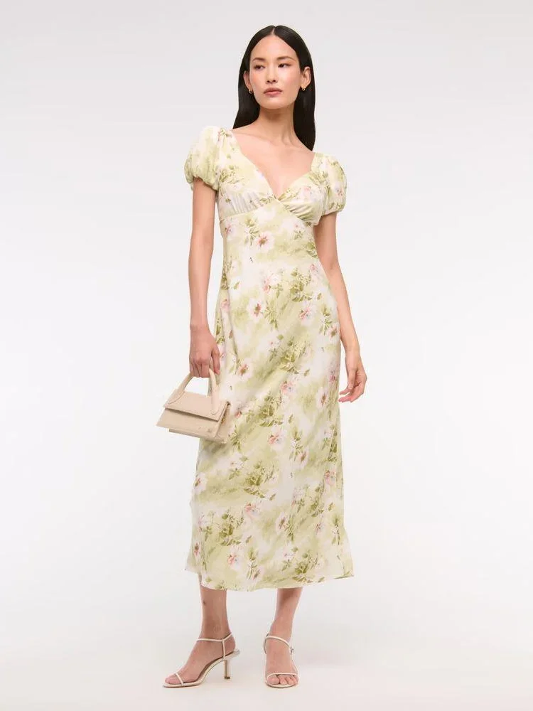 Summer Sexy V Neck Puff Sleeve Printed Long Dress Women Short Sleeves Backless Printing Slim Dresses Party Holiday Sundress
Summer Sexy V Neck Puff Sleeve Printed Long Dress Women Short Sleeves Backless Printing Slim Dresses Party Holiday Sundress
