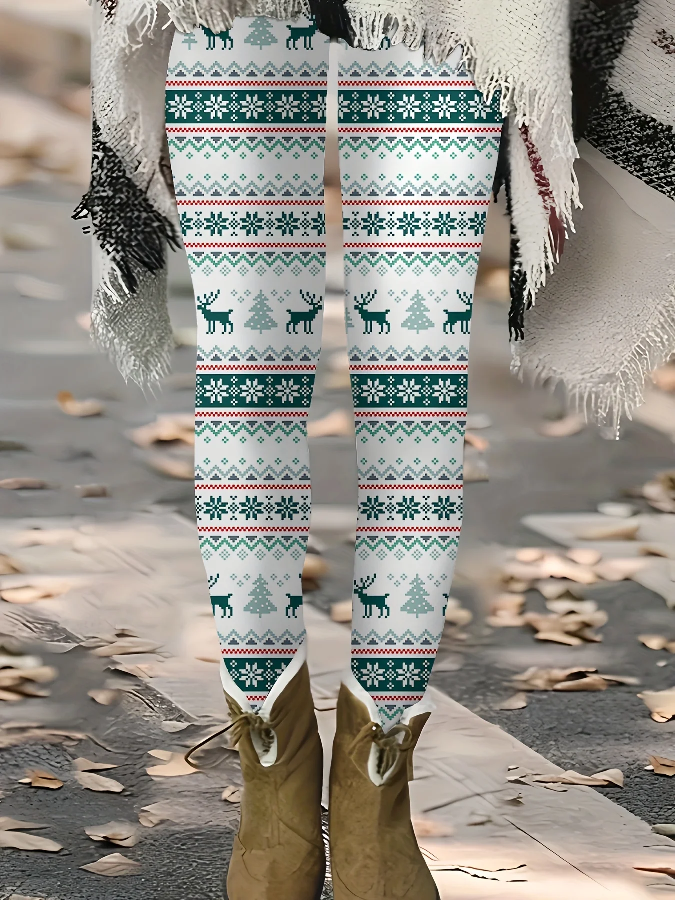 Женские леггинсы с узором Fair Isle в скандинавском стиле, эластичные повседневные брюки с принтом оленей и снежинок
Женские леггинсы с узором Fair Isle в скандинавском стиле, эластичные повседневные брюки с принтом оленей и снежинок