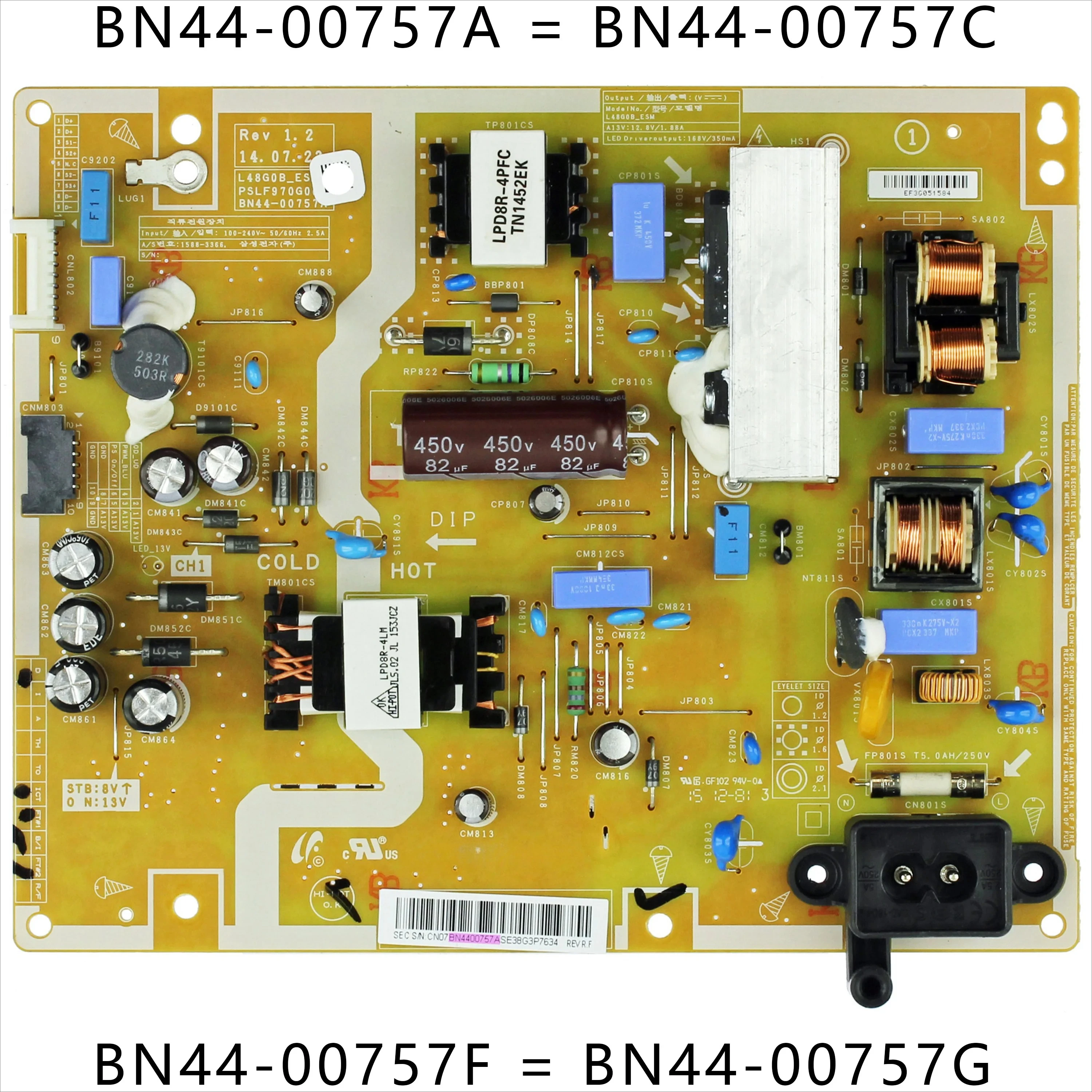 Brand New BN44-00757A L48G0B_ESM PSLF970G06A Power Supply Board is for UN48H4203AG UN48H4005AF UN48H4203AF UN48H4005AFXZA TV
Brand New BN44-00757A L48G0B_ESM PSLF970G06A Power Supply Board is for UN48H4203AG UN48H4005AF UN48H4203AF UN48H4005AFXZA TV