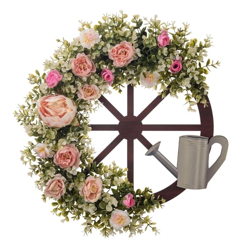 Artificial Flower Wreath Spring Wreath Spring Chinese Rose Wreath for Front Door Garden Wedding, Front Door Wreath 15UB
Artificial Flower Wreath Spring Wreath Spring Chinese Rose Wreath for Front Door Garden Wedding, Front Door Wreath 15UB
