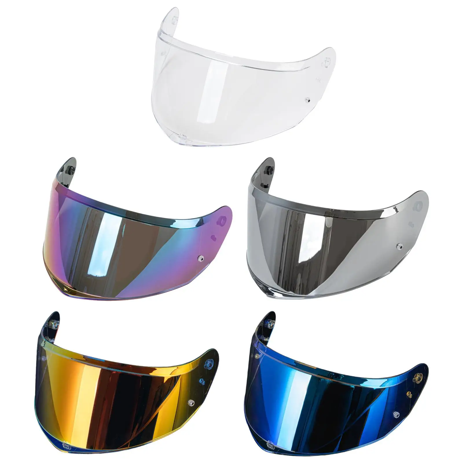 Helmet Visor Replacement PC Lens Anti Scratch Easy Install Accessory for Universal Motorcycle Helmets FF