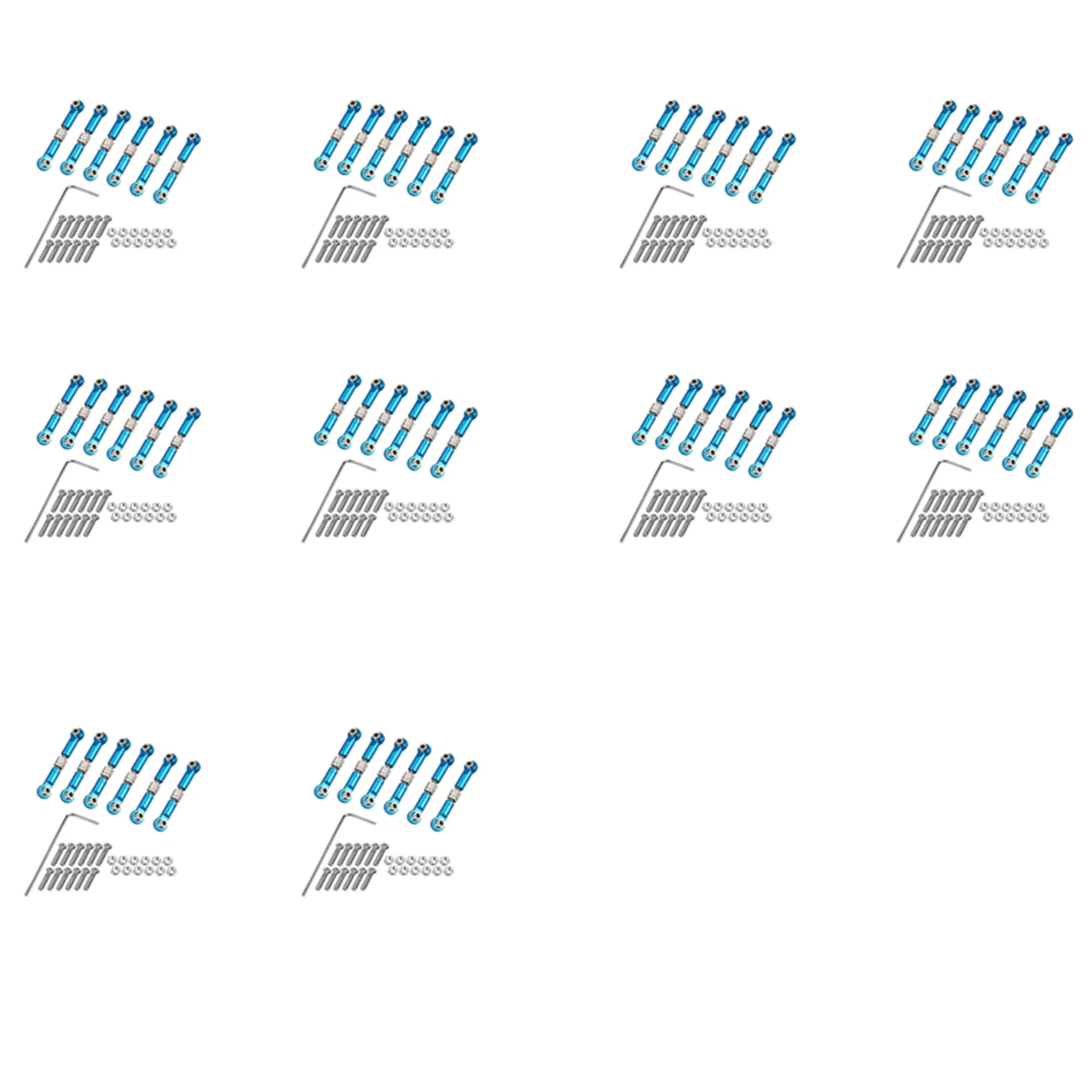 【BABY】60Pcs Adjustable Metal Linkage Pull Rod Front /Rear Servo Link For Wltoys A949 A959 A969 A979 K929,Blue
【BABY】60Pcs Adjustable Metal Linkage Pull Rod Front /Rear Servo Link For Wltoys A949 A959 A969 A979 K929,Blue