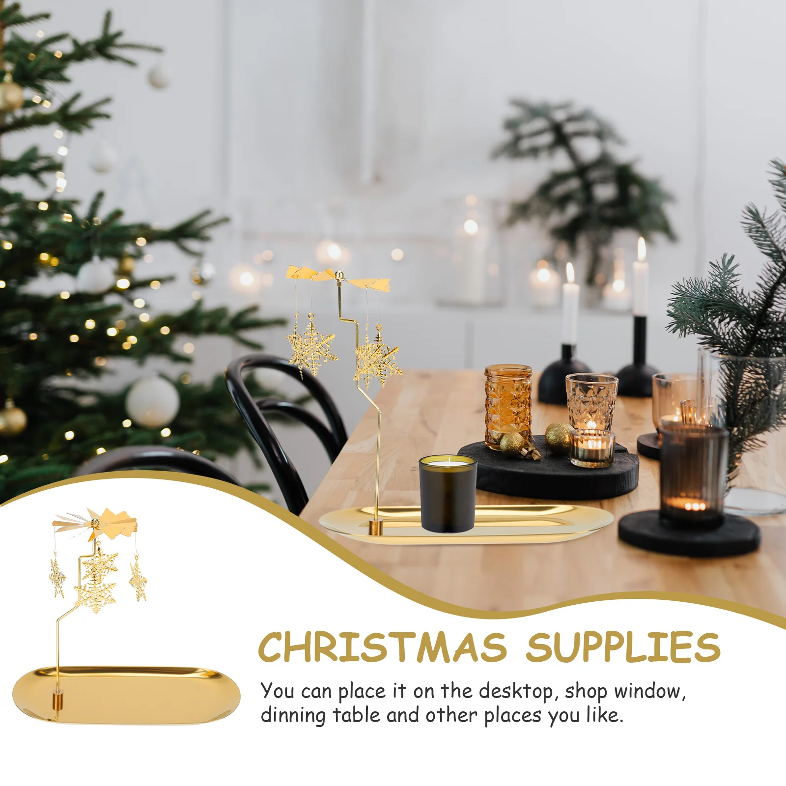 1 set 1 Set Golden Snowflake Rotating Holder Metal Christmas Decoration Stand Winter Home Party Table Ornament
1 set 1 Set Golden Snowflake Rotating Holder Metal Christmas Decoration Stand Winter Home Party Table Ornament