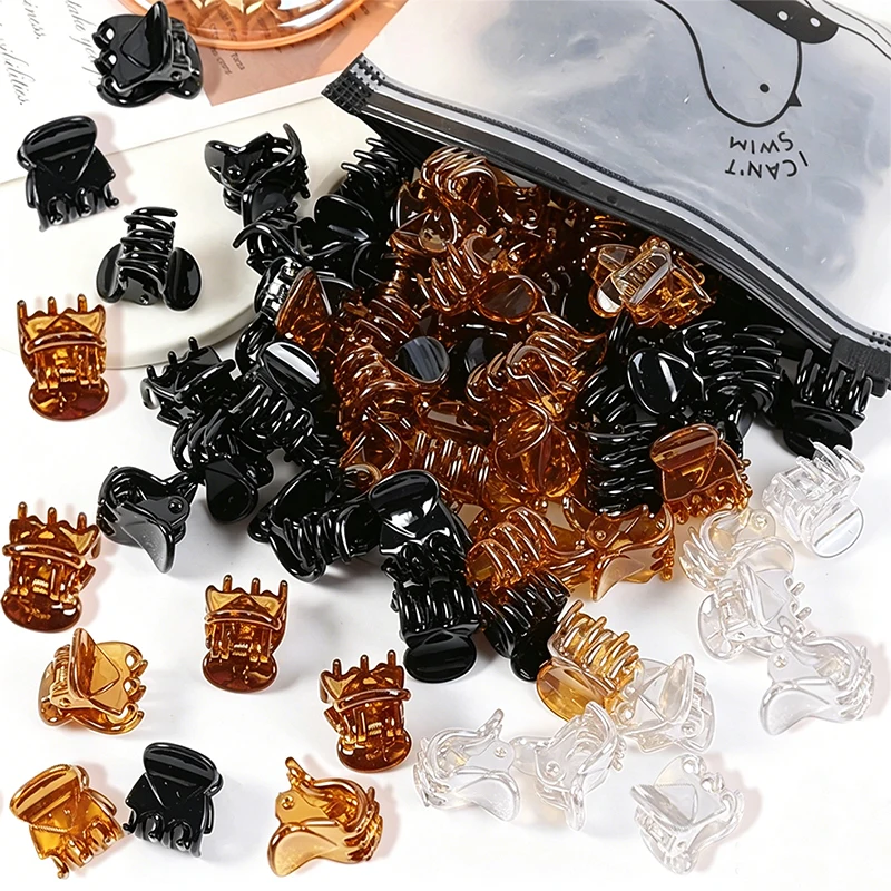 20/50Pcs one Bag Hair Claw Clips for Women 1.5cm Small Black Brown Transparent Plastic Mini Claws Hair Styling Accessories
20/50Pcs one Bag Hair Claw Clips for Women 1.5cm Small Black Brown Transparent Plastic Mini Claws Hair Styling Accessories