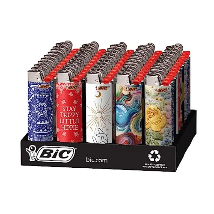 Maxi Pocket Lighter, Special Edition Bohemian Collection, Assorted Unique Lighter Designs, 50 Count Tray of Lighters
Maxi Pocket Lighter, Special Edition Bohemian Collection, Assorted Unique Lighter Designs, 50 Count Tray of Lighters