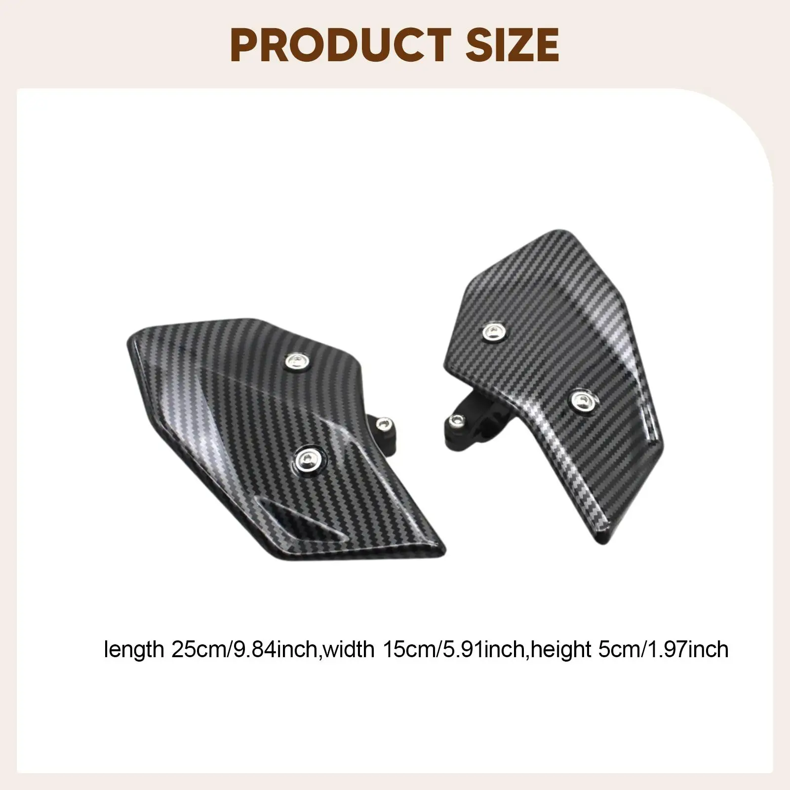 Decorative Motorcycle Wind Deflector Wing Carbon Fiber Pattern Universal Accessories for GUZZI V85TT 2019-2025
Decorative Motorcycle Wind Deflector Wing Carbon Fiber Pattern Universal Accessories for GUZZI V85TT 2019-2025