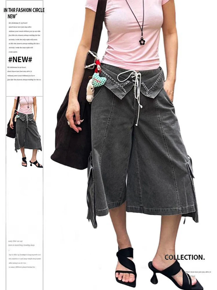 Summer Women Tide Goblin Core Y2k Jorts Gyaru Denim Shorts Japanese Harajuku Jean Pants Grunge Cyber Punk 2000s Design Kpop New
Summer Women Tide Goblin Core Y2k Jorts Gyaru Denim Shorts Japanese Harajuku Jean Pants Grunge Cyber Punk 2000s Design Kpop New