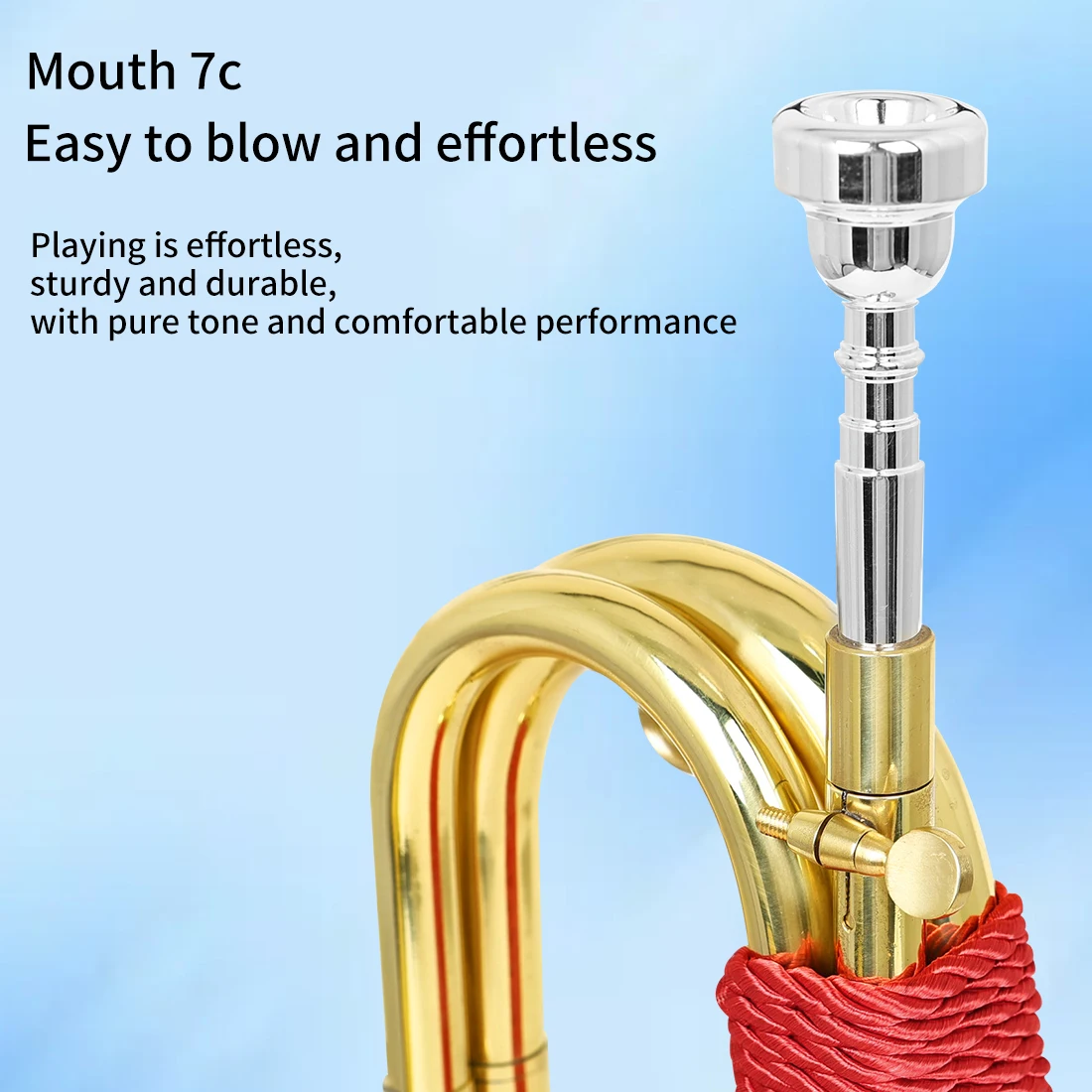 M MBAT LDS670 Military Trumpet Red braided handle Easy to Play with Mouthpiece Well-made and Unique Appearance Brass Accessories
M MBAT LDS670 Military Trumpet Red braided handle Easy to Play with Mouthpiece Well-made and Unique Appearance Brass Accessories