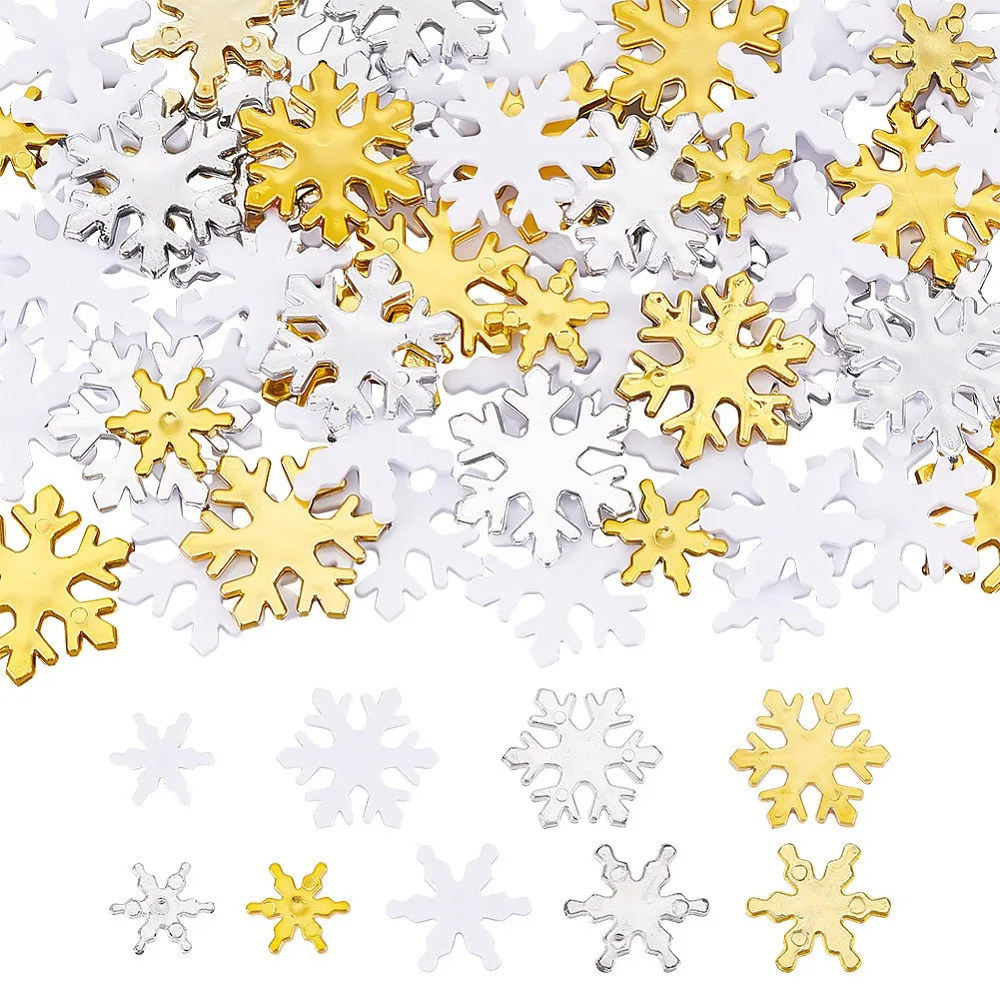 270Pcs 9 Style Plastic Cabochons Sets for Christmas Accessories Snowflake Mixed Color 14~23x12.5~20x1.8~2.4mm 30pcs/style
270Pcs 9 Style Plastic Cabochons Sets for Christmas Accessories Snowflake Mixed Color 14~23x12.5~20x1.8~2.4mm 30pcs/style