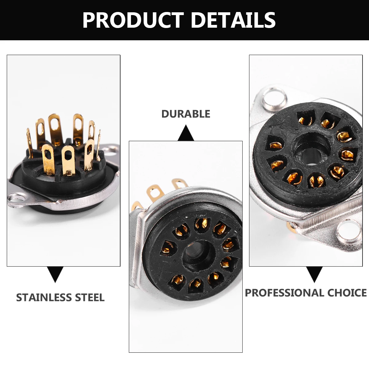 2pcs Guitar Audio Amplifier 9-pin Tube Socket Base Metal Parts for Music Instruments Bracket Chassis Mount Miniature Electric
2pcs Guitar Audio Amplifier 9-pin Tube Socket Base Metal Parts for Music Instruments Bracket Chassis Mount Miniature Electric