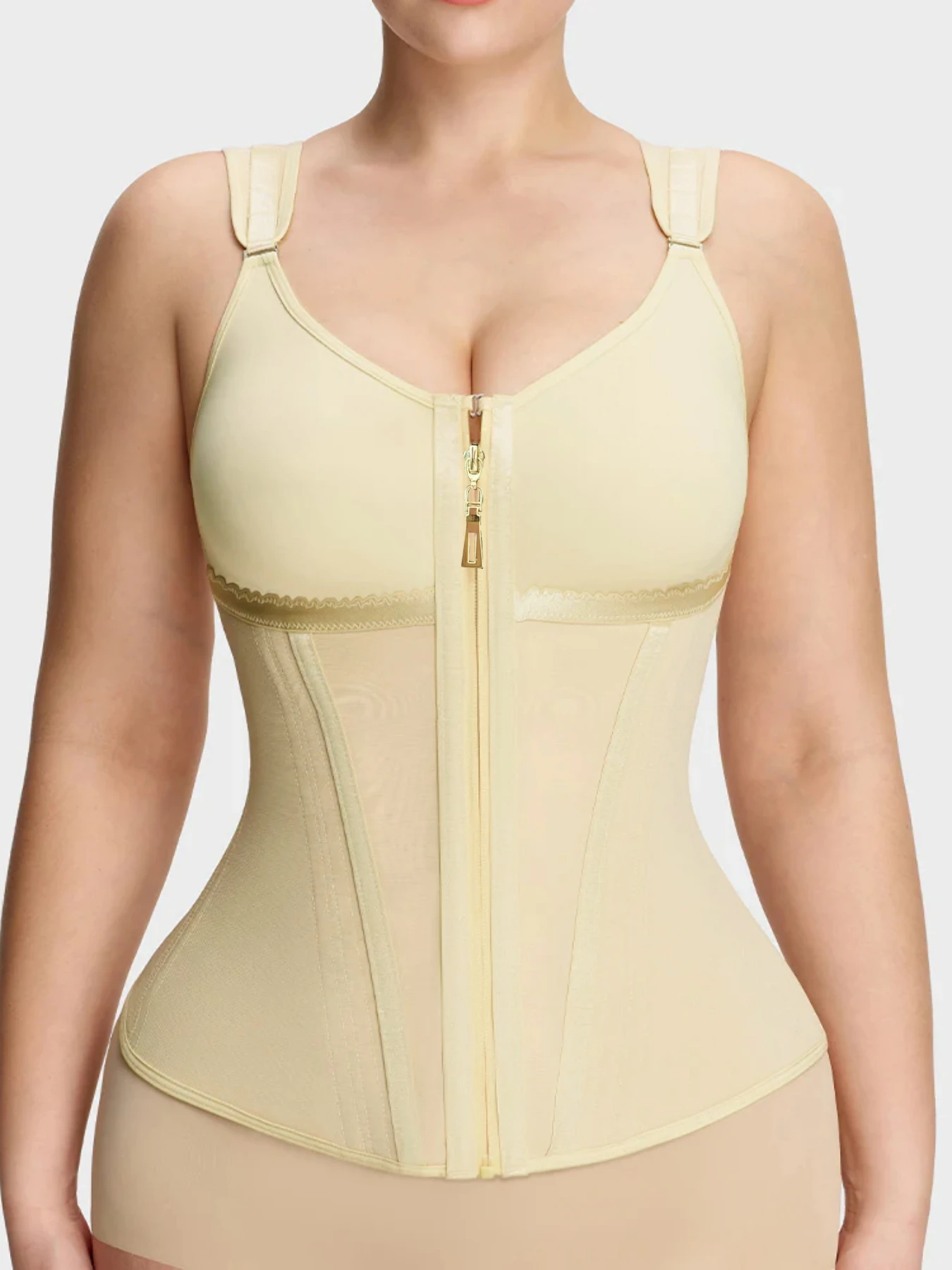 Women Zipper Waist Trainer Corset Top High Compression Tummy Control Body Shaper Adjustable Strap Slimming Underbust Cincher
Women Zipper Waist Trainer Corset Top High Compression Tummy Control Body Shaper Adjustable Strap Slimming Underbust Cincher