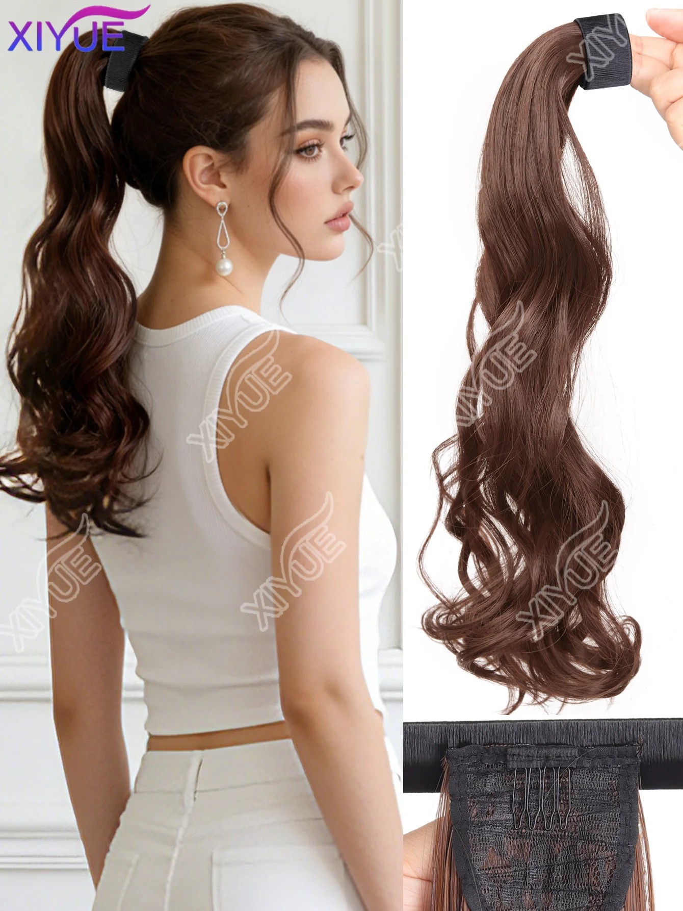 Накладной хвост XIYUE с заколкой, 18 и 24 дюйма, волнистый, синтетический, длинный, для женщин
Накладной хвост XIYUE с заколкой, 18 и 24 дюйма, волнистый, синтетический, длинный, для женщин