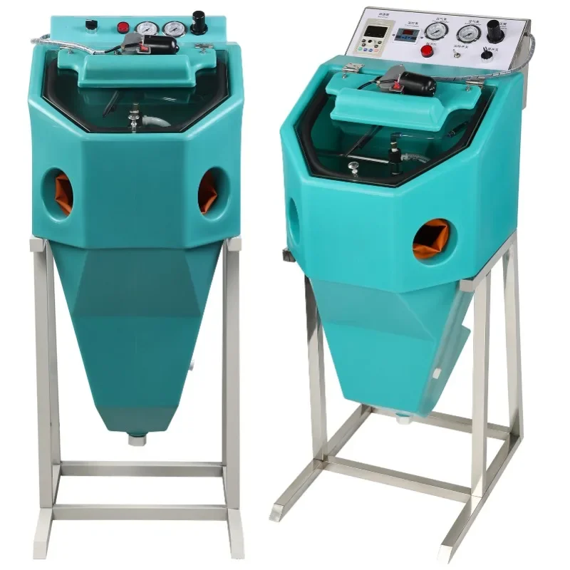 Пескоструйный аппарат, малый, ручной, с пневматическим компрессором
Пескоструйный аппарат, малый, ручной, с пневматическим компрессором