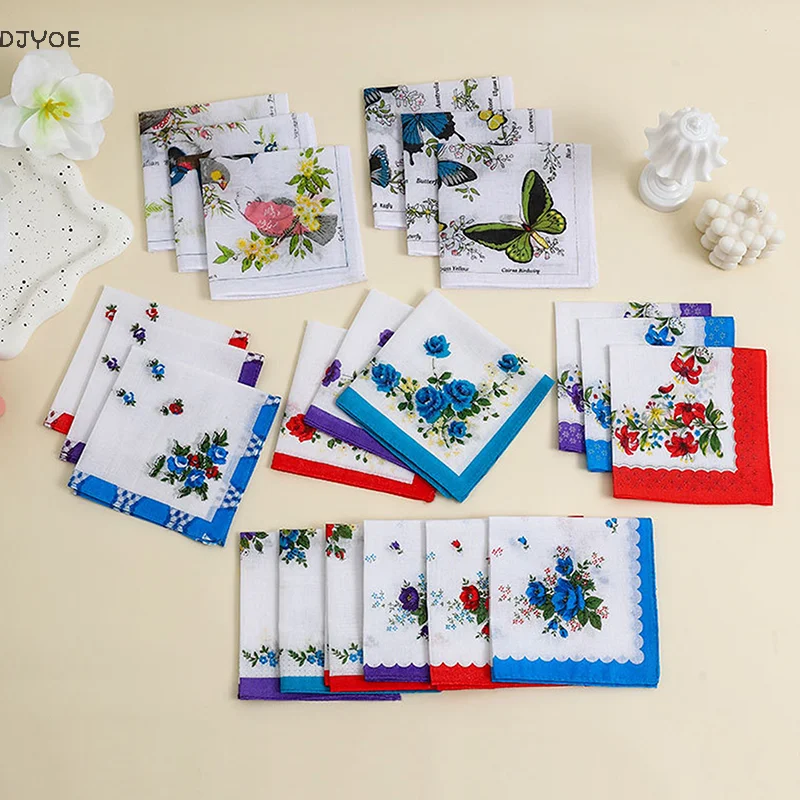 Romantic Vintage Handkerchiefs for Women, Floral Decor, Quick Drying, Pack of 3.
Romantic Vintage Handkerchiefs for Women, Floral Decor, Quick Drying, Pack of 3.