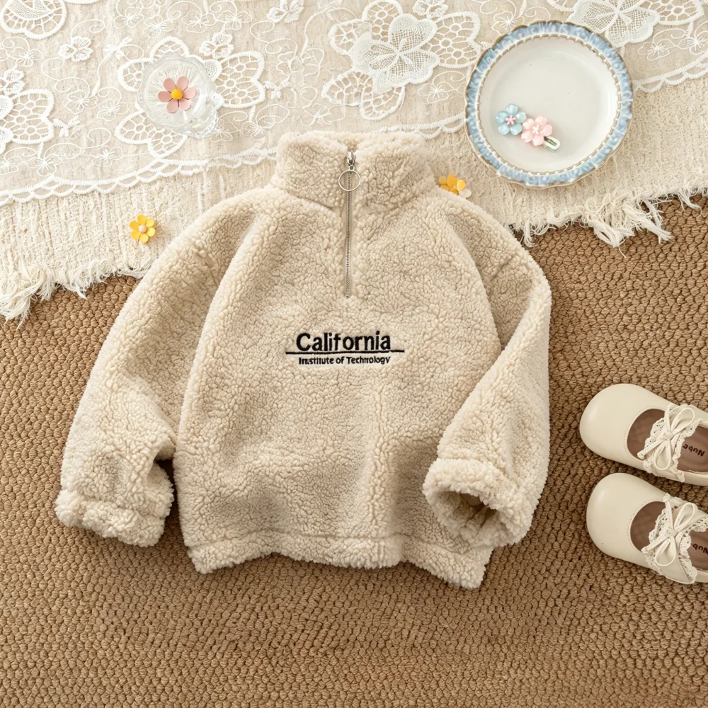 Children's Clothing Autumn And Winter Letter Lamb Wool Children's Top Cute Casual Warm Children's Hoodie
Children's Clothing Autumn And Winter Letter Lamb Wool Children's Top Cute Casual Warm Children's Hoodie