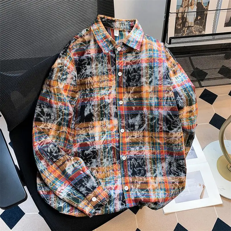 Men Clothing New 2024 Fashion Spring Autumn Casual Print Long Sleeve Shirt Retro Youth Casual All-match Top Men Shirt Coat A23
Men Clothing New 2024 Fashion Spring Autumn Casual Print Long Sleeve Shirt Retro Youth Casual All-match Top Men Shirt Coat A23