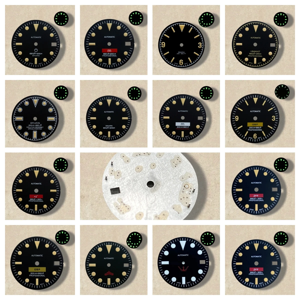 28.5mm Retro SUB Dial S Logo NH35 Dial Fit 3/3.8/4.2 O'clock Crown Green Luminous Watches Accessories For NH35/NH36 Movement
28.5mm Retro SUB Dial S Logo NH35 Dial Fit 3/3.8/4.2 O'clock Crown Green Luminous Watches Accessories For NH35/NH36 Movement