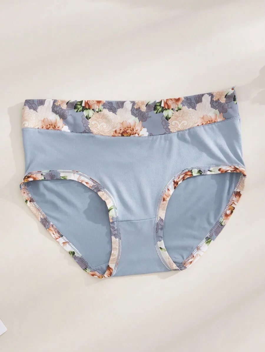 Plus Size Floral Print Comfortable Women Briefs Underwear
Plus Size Floral Print Comfortable Women Briefs Underwear