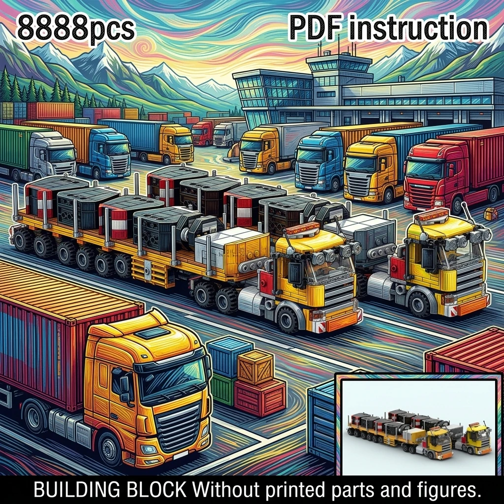 Building Blocks MOC Heavy Duty Construction Truck Ballast Flatbed Trailer Engineering Transport Vehicle Adult Collector Brick
Building Blocks MOC Heavy Duty Construction Truck Ballast Flatbed Trailer Engineering Transport Vehicle Adult Collector Brick