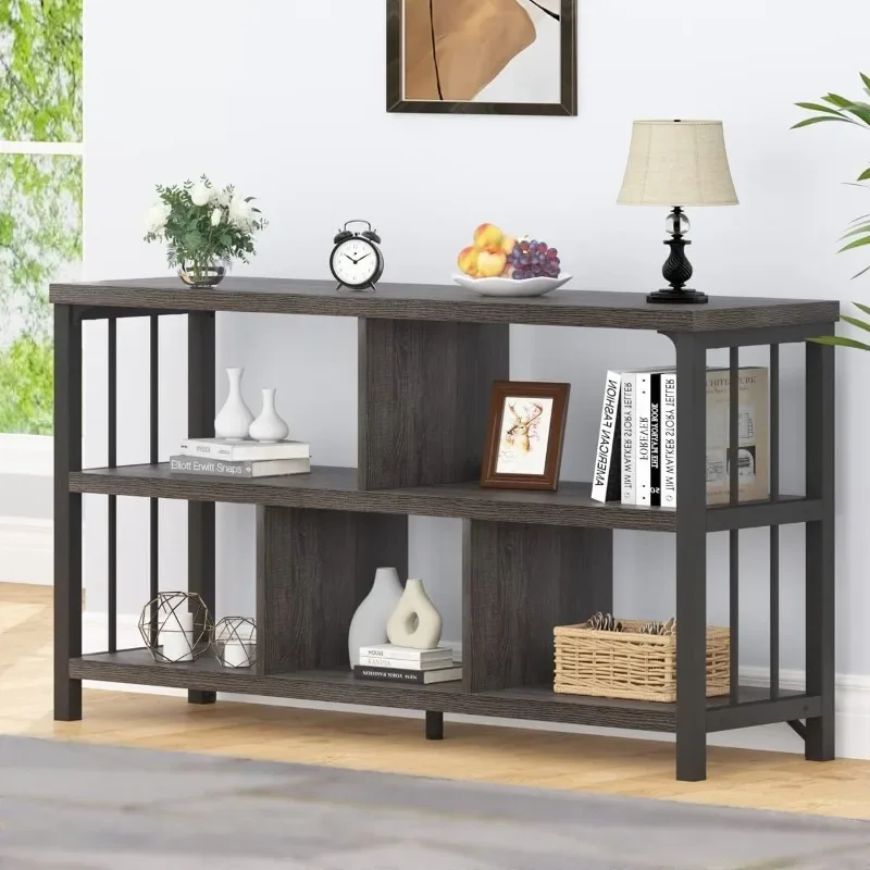 5 Cube Storage Organizer Bookshelf, Rustic Low Horizontal Book Shelf, Metal and Wood Cube Bookcase
5 Cube Storage Organizer Bookshelf, Rustic Low Horizontal Book Shelf, Metal and Wood Cube Bookcase