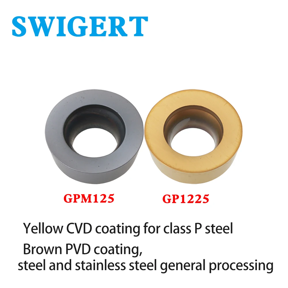 SWIGERT High quality Milling inserts RPMW1003MO GPM125/RPMW1003MO GP1225 CNC machining center tools Carbide Blade
SWIGERT High quality Milling inserts RPMW1003MO GPM125/RPMW1003MO GP1225 CNC machining center tools Carbide Blade