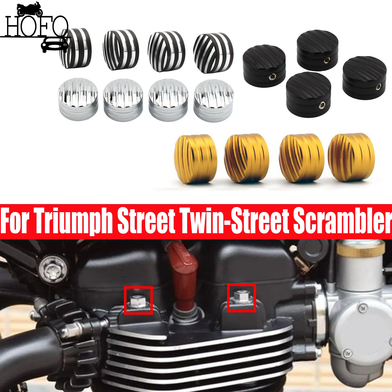 Motorcycle Parts Spark Plug Machined Head Bolts Caps Screws Nut Cover For Triumph Street Twin-Street Scrambler Thruxton 2016+up
Motorcycle Parts Spark Plug Machined Head Bolts Caps Screws Nut Cover For Triumph Street Twin-Street Scrambler Thruxton 2016+up