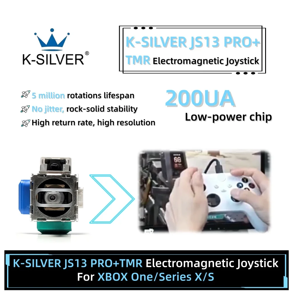 10/30 шт. K-SILVER JS13 PRO+TMR Электромагнитный джойстик для контроллеров Xbox One и Xbox Series, 3D аналоговый джойстик-сенсор
10/30 шт. K-SILVER JS13 PRO+TMR Электромагнитный джойстик для контроллеров Xbox One и Xbox Series, 3D аналоговый джойстик-сенсор