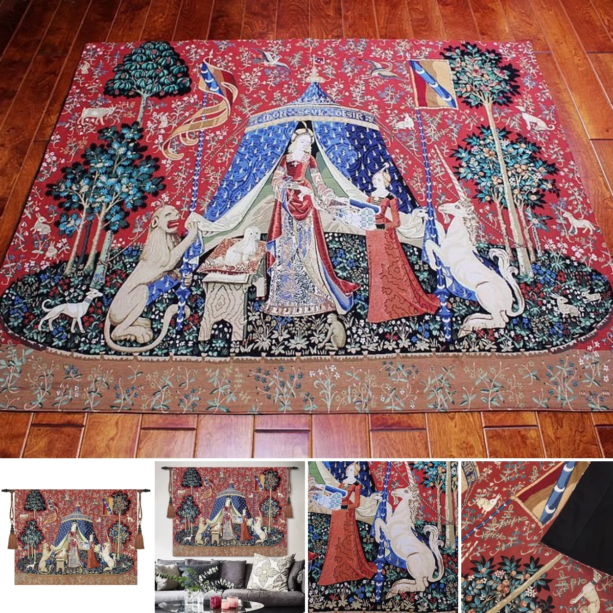 Unicorn Series Jacquard Tapestry Mural Nordic Ins Hanging Wall Carpet Living Room Bedroom Bedhead Hanging Cloth 
Unicorn Series Jacquard Tapestry Mural Nordic Ins Hanging Wall Carpet Living Room Bedroom Bedhead Hanging Cloth