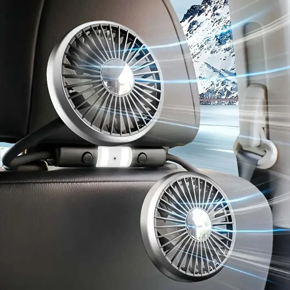 Portable Car Rear Seat Fan USB Powered Dual Head Car Fan 360° Car Cooling Fan for Sedan SUV RV Truck No Battery Needed
Portable Car Rear Seat Fan USB Powered Dual Head Car Fan 360° Car Cooling Fan for Sedan SUV RV Truck No Battery Needed