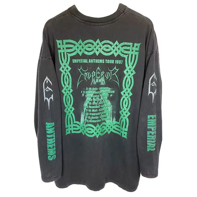 Unisex Oversized Streetwear Punk Long Sleeve T-shirt Casual Letter Pattern Goth Y2K Harajuku Hip-hop Cotton Top for Men Women
Unisex Oversized Streetwear Punk Long Sleeve T-shirt Casual Letter Pattern Goth Y2K Harajuku Hip-hop Cotton Top for Men Women