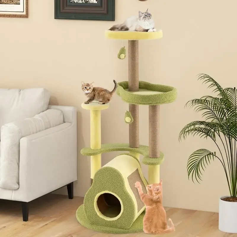 Freestanding Multi-level Avocado Cat Tower with Private Condo-Green
Freestanding Multi-level Avocado Cat Tower with Private Condo-Green