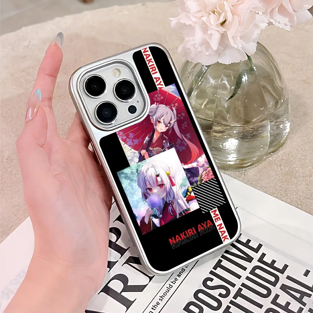 Holo Nakiri Ayame Silver Plating Mobile Phone Case for iPhone 17 16 15 14 13 12 11 Air Pro Max Plus Colorful Cover
Holo Nakiri Ayame Silver Plating Mobile Phone Case for iPhone 17 16 15 14 13 12 11 Air Pro Max Plus Colorful Cover
