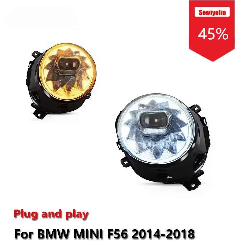 Sewiyolin автомобильные светодиодные фары в сборе для BMW MINI F56 2014-2018 авто противотуманные фары DRL тормозной указатель поворота Plug and Play
Sewiyolin автомобильные светодиодные фары в сборе для BMW MINI F56 2014-2018 авто противотуманные фары DRL тормозной указатель поворота Plug and Play