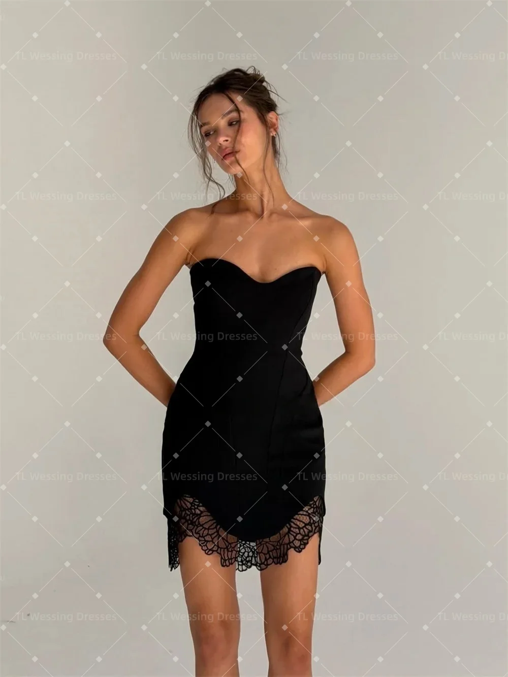 TL 2026 Sexy Lace Black Prom Dresses Off Shoulder Appliques Corset Guest Mini Dress Arab Women Cocktail Party Gowns Customized
TL 2026 Sexy Lace Black Prom Dresses Off Shoulder Appliques Corset Guest Mini Dress Arab Women Cocktail Party Gowns Customized