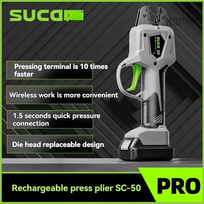 Rechargeable Electric Crimping Plier Cold Press Terminal Crimper for Insulated Tube Bare Terminal
Rechargeable Electric Crimping Plier Cold Press Terminal Crimper for Insulated Tube Bare Terminal